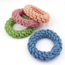 Dog Toy Teeth Chew Carrot Knot Rope Ball Braided Cotton Rope Interacti