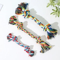 Cotton Dog Toys Puppy Chewing Toys Rope Knot Toy Durable Braided Dog T