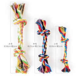 Cotton Dog Toys Puppy Chewing Toys Rope Knot Toy Durable Braided Dog T