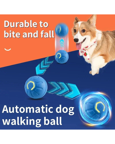 Smart Dog Toy Ball Electronic Interactive Pet Toy Moving Ball USB Auto