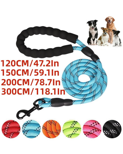 120/150/200/300CM Strong Leashes for Dogs Soft Handle Dog Leash Reinfo