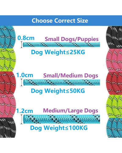 120/150/200/300CM Strong Leashes for Dogs Soft Handle Dog Leash Reinfo