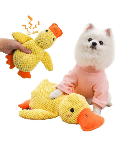 Duck Shape Dog Toy Quacking Pet Toys for Small Large Dog Cat Durable P