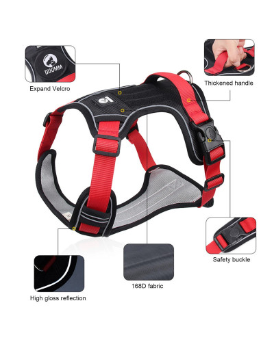 Dog Harness Reflective Midium Large Dogs Tactical Vest Big 1680D Water