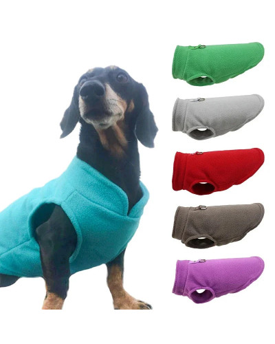 Warm Fleece Dogs Clothes Pet Dog Jacket Vest With D-Ring For Small Dog